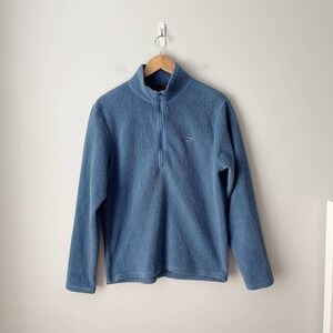 Vineyard Vines Men's Light Blue Sherpa Fleece Pullover Quarter Zip Size Small